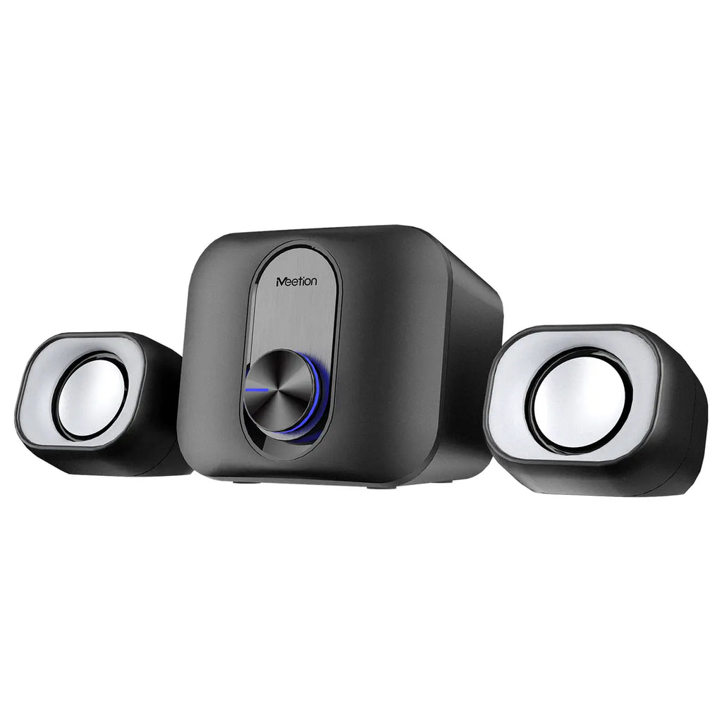 Meetion MT-SP2110 2.1 Office Desktop Speakers, 5W Output, Bluetooth 5.0 Wireless, 360 Degree Surround Stereo