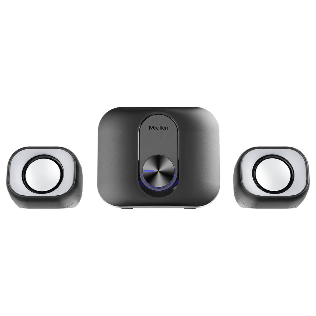 Meetion MT-SP2110 2.1 Office Desktop Speakers, 5W Output, Bluetooth 5.0 Wireless, 360 Degree Surround Stereo