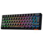 Meetion HESTIA MK005BT Dual Mode Bluetooth 60% Gaming Keyboard, OUTEMU Blue Switches, Full Keys Anti-Ghosting, RGB Chromatic Backlight, Type-C to USB Cable, Black