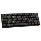Meetion HESTIA MK005BT Dual Mode Bluetooth 60% Gaming Keyboard, OUTEMU Blue Switches, Full Keys Anti-Ghosting, RGB Chromatic Backlight, Type-C to USB Cable, Black