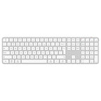 Meetion IKey K230 Ultra-Slim Dual Mode Wireless Keyboard, 109-Key Full-Sized Layout, 2.4G Wireless Plus 3-Channel Bluetooth 4-Device Switching, Scissor Key Switch, Silver and White