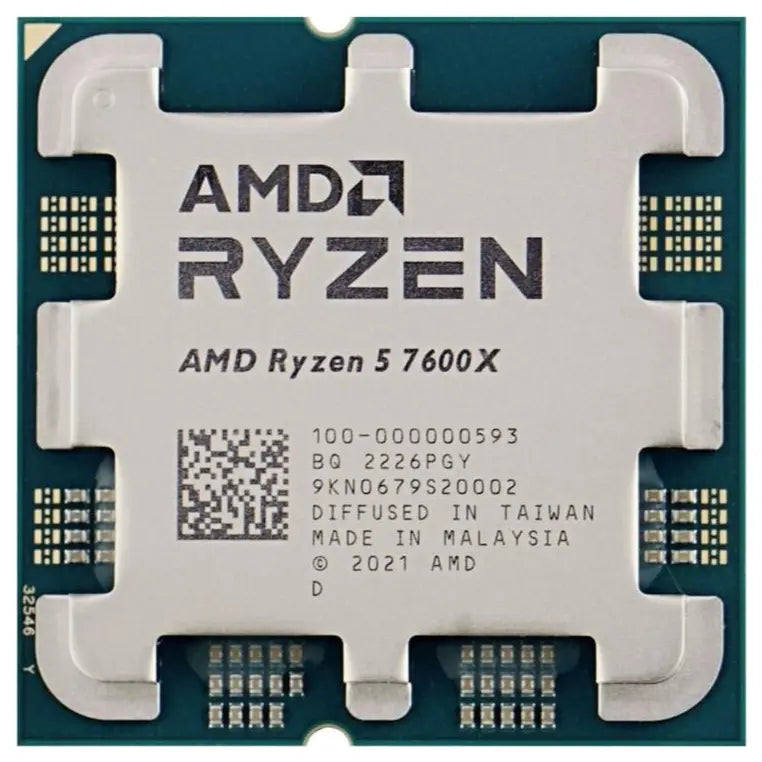 AMD Ryzen 5 7600X Desktop Processor, 6-Core 12-Thread, Up To 5.3GHz, Socket AM5, Unlocked
