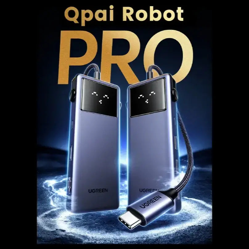 UGREEN QPai Pro 7-in-1 USB-C Hub, 4K@60Hz HDMI, 2x USB-A 3.0 5Gbps, USB-A 2.0, USB-C 3.0, Gigabit Ethernet, 100W USB-C PD3.0, 45155