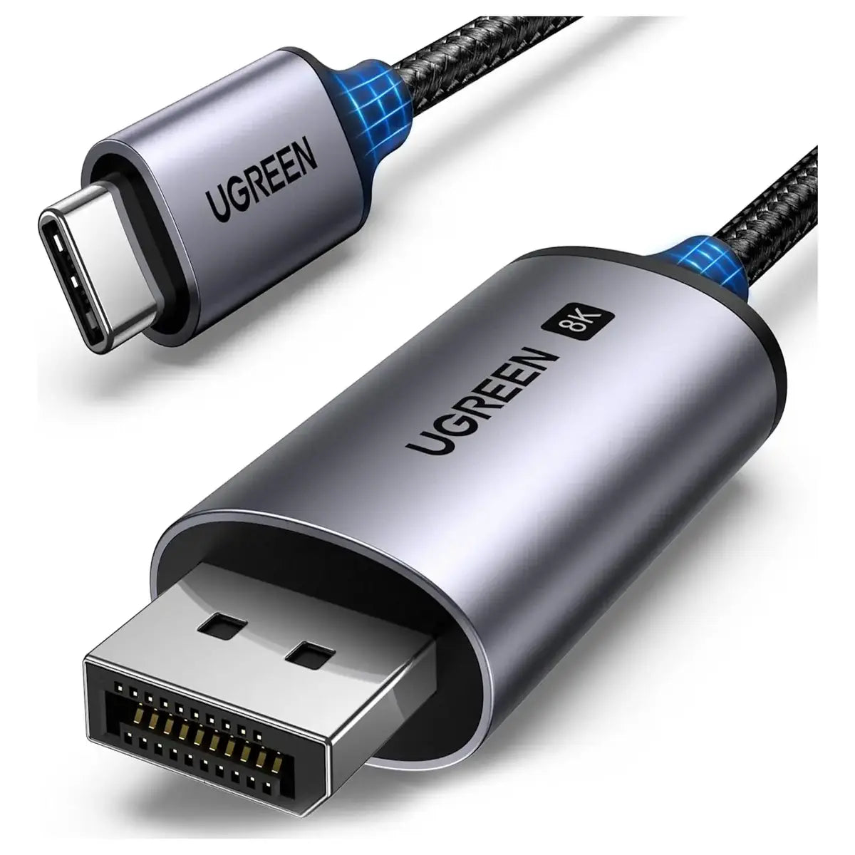 UGREEN USB-C To DisplayPort 1.4 Cable 25839, 8K@60Hz 4K@240Hz 32.4Gbps Dynamic HDR DSC MST VRR ALLM eARC, 3m Silver