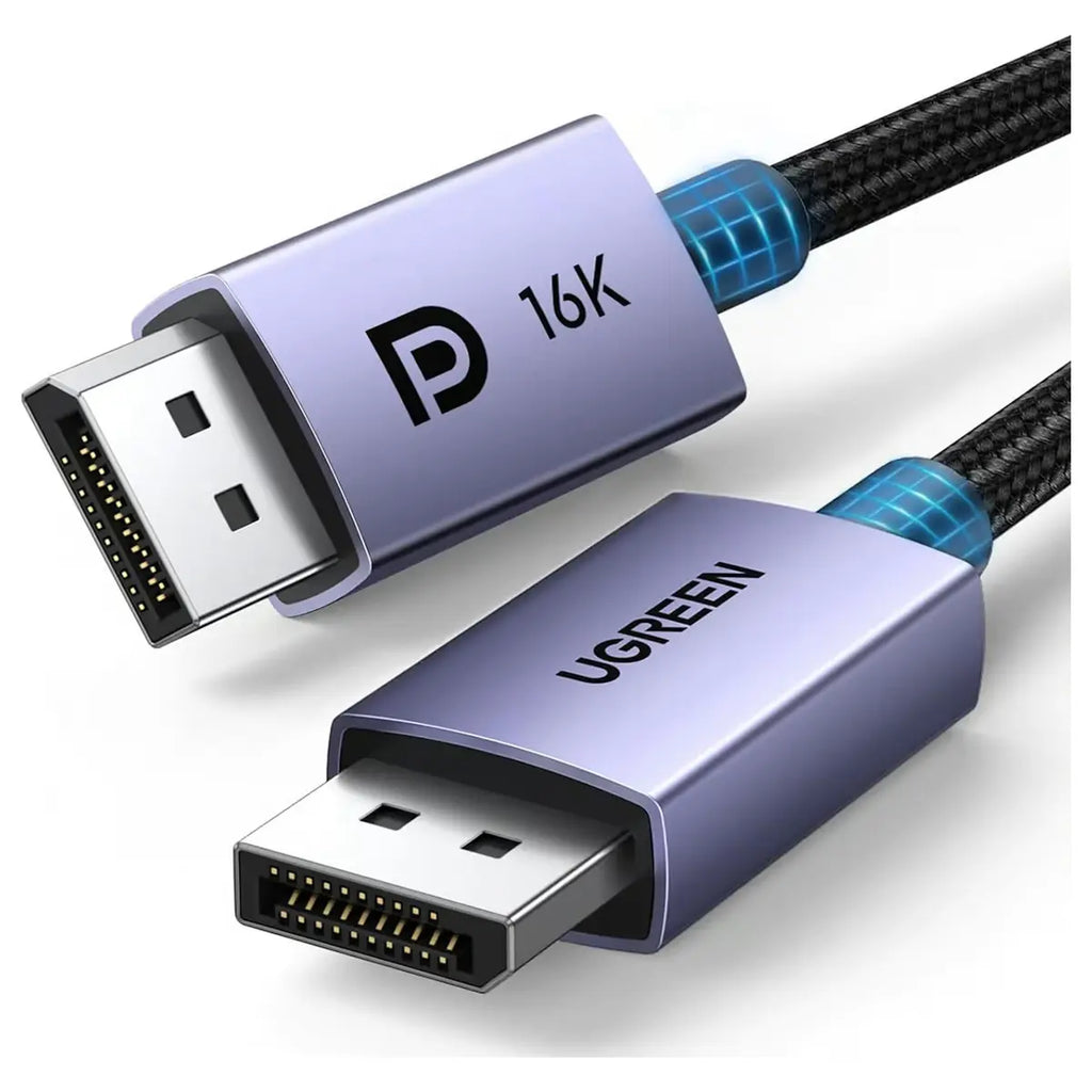 UGREEN 16K DisplayPort Cable 2.1, 3 Meter, VESA Certified 80Gbps, 16K@60Hz 8K@240Hz 4K@240Hz, FreeSync and G-Sync, HDR HDCP2.2, UHBR10, Model 25862