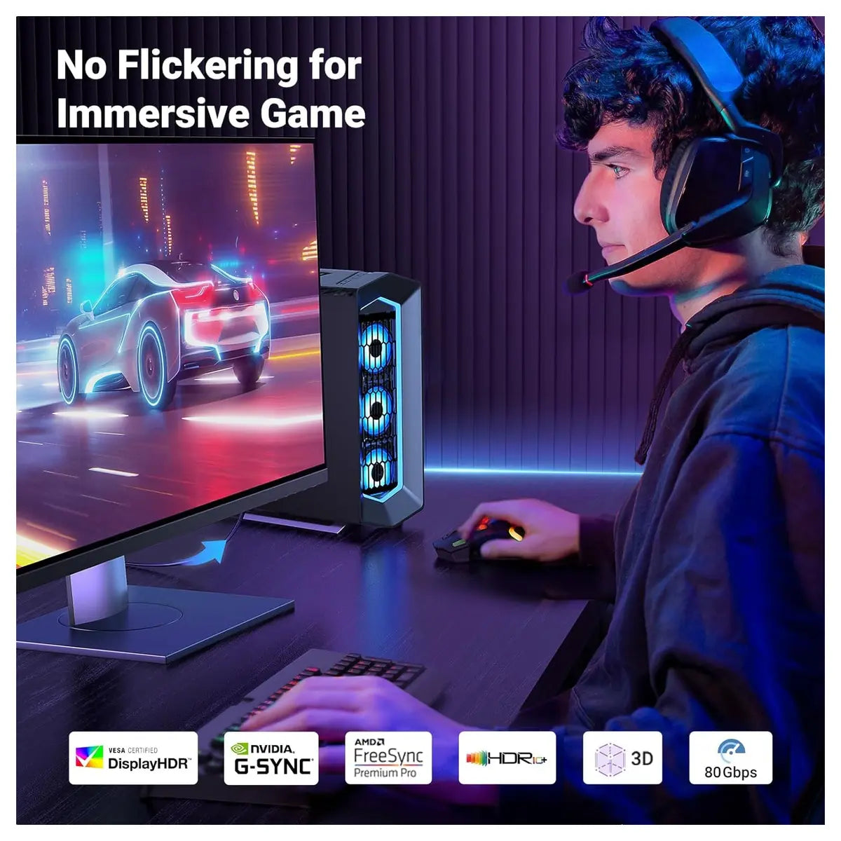UGREEN 16K DisplayPort Cable 2.1, 3 Meter, VESA Certified 80Gbps, 16K@60Hz 8K@240Hz 4K@240Hz, FreeSync and G-Sync, HDR HDCP2.2, UHBR10, Model 25862