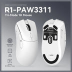 ATTACK SHARK R1 Wireless Gaming Mouse, PixArt PAW3311 18000 DPI, 59g Superlight, Bluetooth and 2.4G Wireless and Wired USB-C, 65 Hours Battery, Red