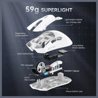 ATTACK SHARK R1 Wireless Gaming Mouse, PixArt PAW3311 18000 DPI, 59g Superlight, Bluetooth and 2.4G Wireless and Wired USB-C, 65 Hours Battery, Red