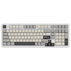 ATTACK SHARK X98 Full-Size Wireless Mechanical Keyboard, 102 Keys Tri-Mode Bluetooth 5.0 2.4G USB-C, Upgraded Gasket-Mount, Hot-Swappable 3/5 Pin, 4000mAh, South-Facing RGB, Starlight White