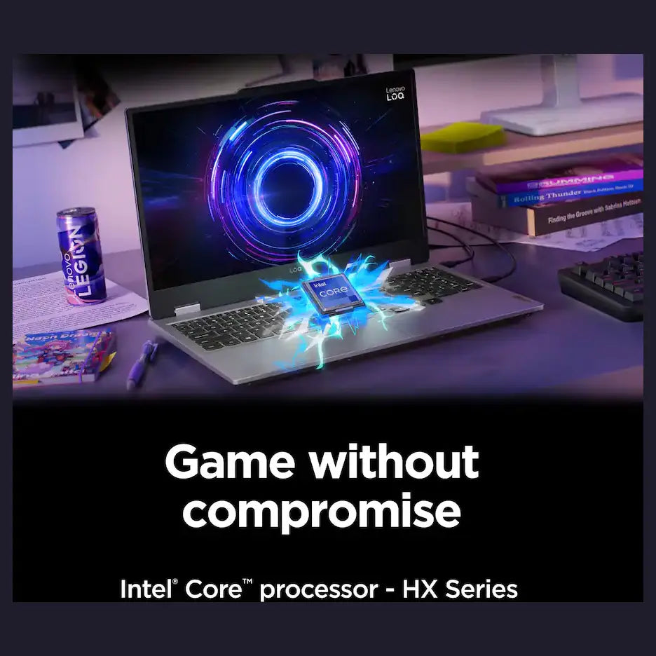 Lenovo LOQ 15IRX10 Gaming Laptop, Intel Core i7-13650HX, NVIDIA GeForce RTX 5060 8GB, 16GB DDR5 RAM, 512GB NVMe SSD, 15.6" FHD IPS 144Hz, Windows 11 Home, Luna Grey, 83JE002LUS
