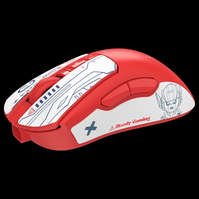 Bloody R73 Ultra Dual Mode Wireless Gaming Mouse, Alpha 20K Engine, 20000 CPI, 1000Hz, 1ms Wireless Transmission, 75 Hours Play Time, Pyro Blaze