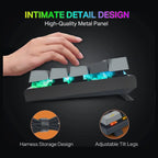 E-YOOSO Z-11 60% Wired Mechanical Gaming Keyboard, 61 Keys RGB Backlit Hot Swappable, Blue Switches, USB Type-C, for Windows and Mac OS, Black Grey