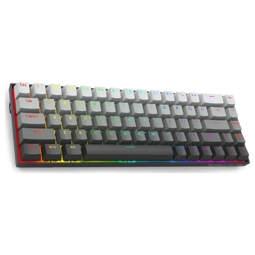 E-Yooso HZ-68 Rapid Trigger Mechanical Keyboard with Hall Effect, Magnetic Switch, 68-Key Layout, RGB Backlit, Doubleshot PBT Keycaps, 8,000Hz Polling Rate, Gradient Grey