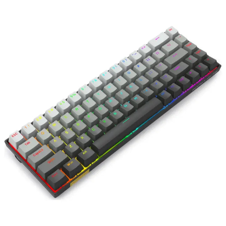 E-Yooso HZ-68 Rapid Trigger Mechanical Keyboard with Hall Effect, Magnetic Switch, 68-Key Layout, RGB Backlit, Doubleshot PBT Keycaps, 8,000Hz Polling Rate, Gradient Grey