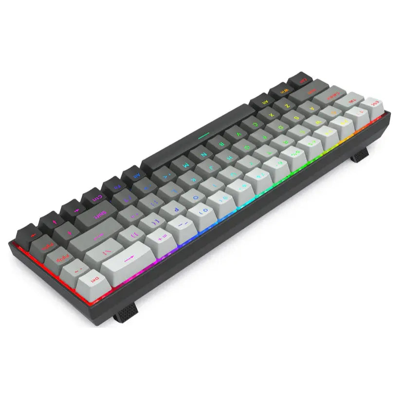 E-Yooso HZ-68 Rapid Trigger Mechanical Keyboard with Hall Effect, Magnetic Switch, 68-Key Layout, RGB Backlit, Doubleshot PBT Keycaps, 8,000Hz Polling Rate, Gradient Grey