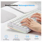 E-Yooso Z-99 Mechanical Keyboard, 99-Key QWERTY Full Layout, Hot Swappable 3-Pin and 5-Pin, Pre-Lubricated Linear Switches, Gasket Mount Soundproofing Foam, RGB 15 Effects