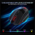 Redragon Stealth M923 Wired RGB Gaming Mouse, Optical Ergonomic Design, 24,000 DPI, SG8960 High Precision Sensor, 8 Programmable Macro Buttons