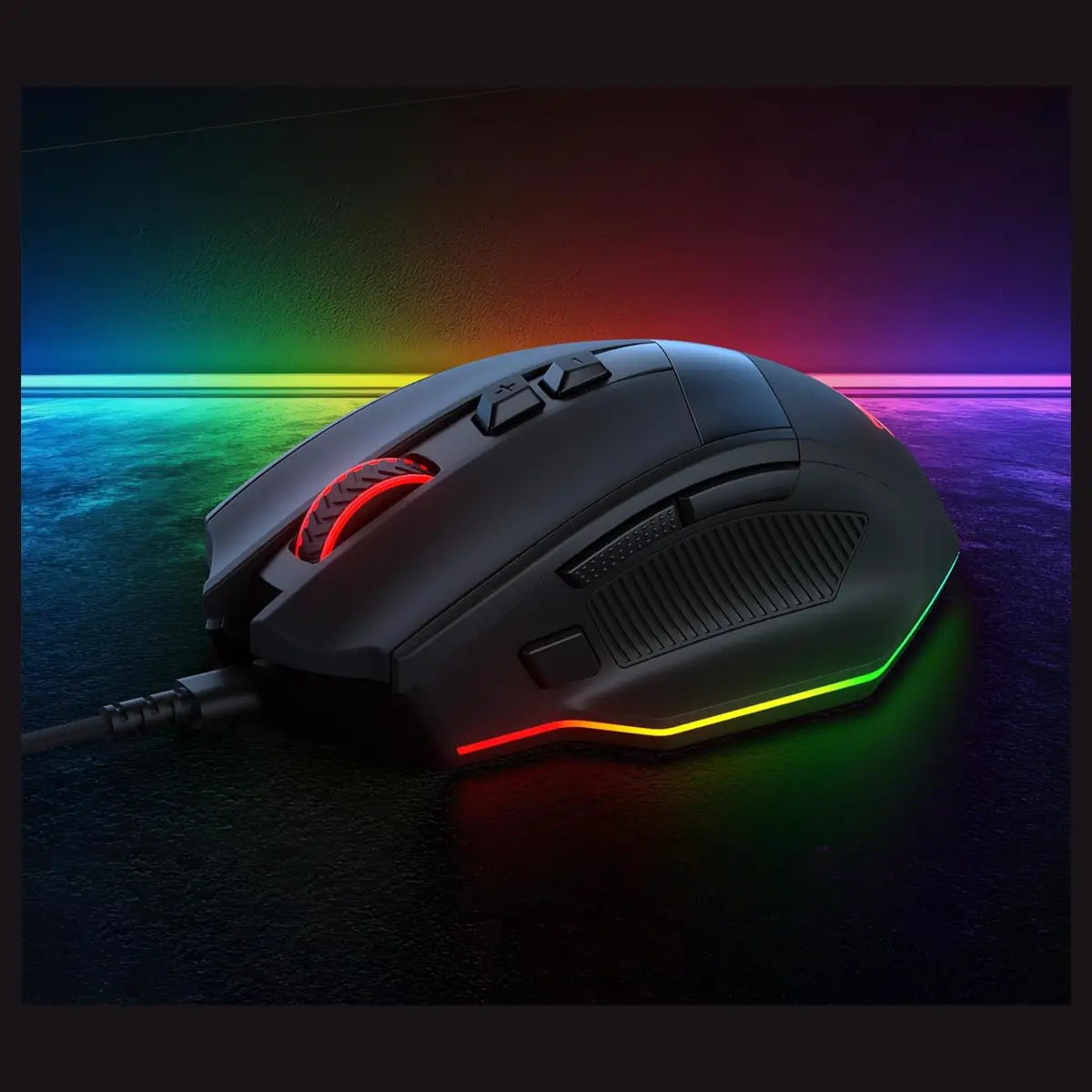 Redragon Stealth M923 Wired RGB Gaming Mouse, Optical Ergonomic Design, 24,000 DPI, SG8960 High Precision Sensor, 8 Programmable Macro Buttons