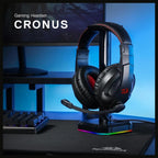 Redragon CRONUS H211 Wired Gaming Headset, 7.1 Surround Sound, 40mm Drivers, Noise-Canceling Mic, RGB Lighting, 3.5mm Multi-Platform, Black