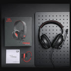 Redragon CRONUS H211 Wired Gaming Headset, 7.1 Surround Sound, 40mm Drivers, Noise-Canceling Mic, RGB Lighting, 3.5mm Multi-Platform, Black