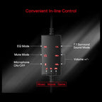 Redragon AURORA H376BR Over Ear Gaming Headset, Virtual 7.1 Surround Sound, 40mm Drivers, Noise-Cancelling Mic, In-Line Control with Three EQ Modes, Black