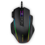 E-Yooso X49 RGB Wired Gaming Mouse, PAW3327, 1K Polling Rate, 12400 DPI, 65g, Black