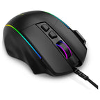 E-Yooso X49 RGB Wired Gaming Mouse, PAW3327, 1K Polling Rate, 12400 DPI, 65g, Black
