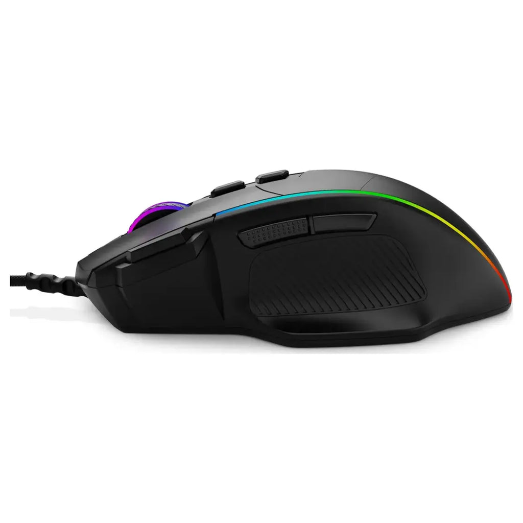 E-Yooso X49 RGB Wired Gaming Mouse, PAW3327, 1K Polling Rate, 12400 DPI, 65g, Black