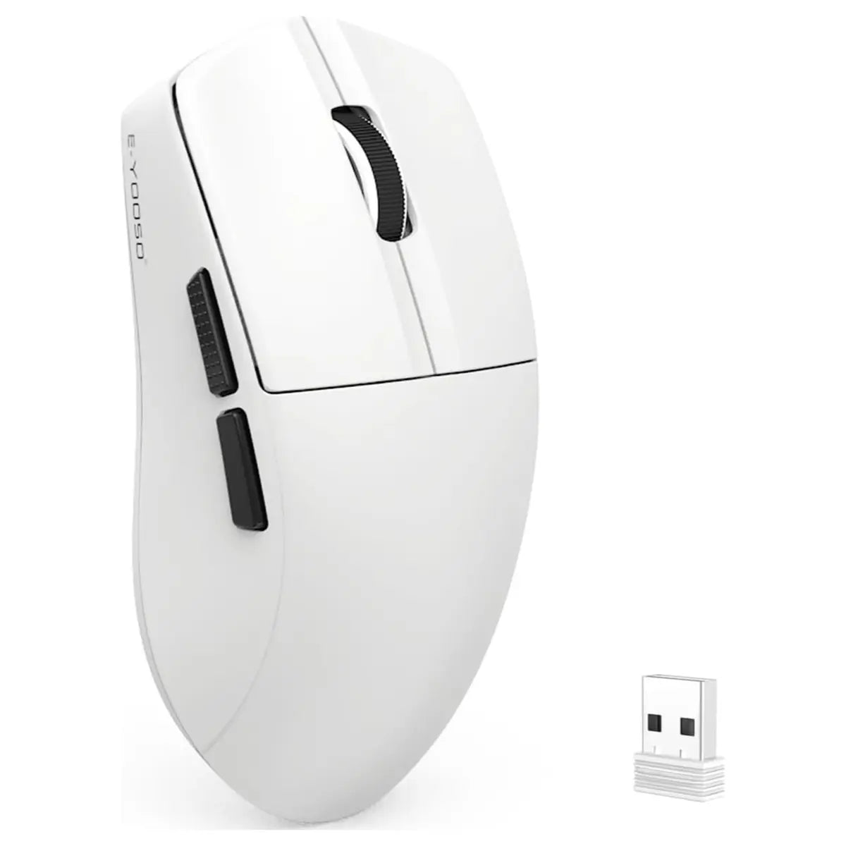 E-YOOSO X-44 Lightweight Gaming Mouse, Tri-Mode Wired USB-C 2.4GHz Bluetooth, 49G, 1K Polling, 26K DPI PAW3395 Sensor, 5 Programmable Buttons, White