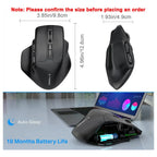 E-YOOSO X-31 Large Wireless Mouse for Big Hands, 6 Buttons, 5-Level 4800 DPI, 18 Months Battery Life
