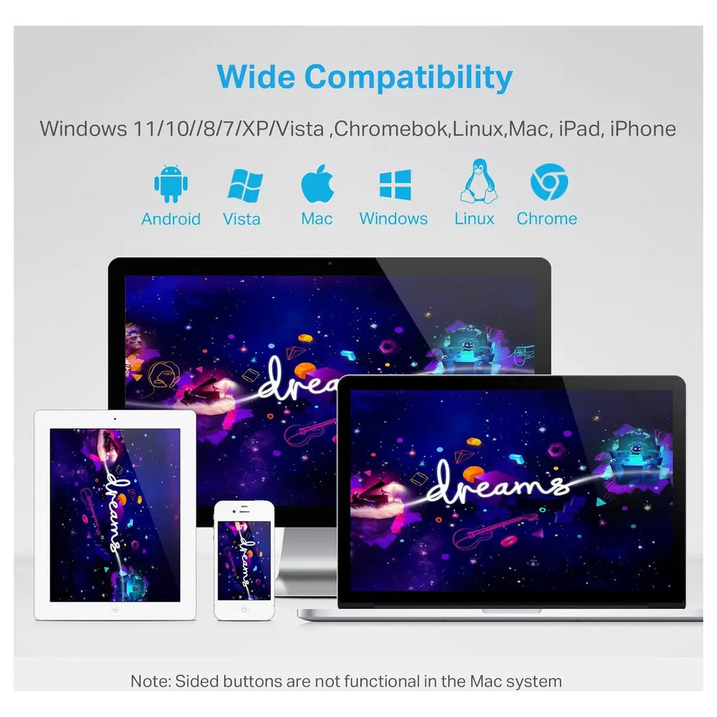E-YOOSO X-31 Large Wireless Mouse for Big Hands, 6 Buttons, 5-Level 4800 DPI, 18 Months Battery Life