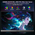 KOORUI G2511X Gaming Monitor, 24.5" FHD 1080p IPS, 240Hz, 1ms Response Time, Adaptive Sync, 3-Sided Frameless Ultra Slim, VESA, DP and HDMI