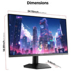 KOORUI G2721P Gaming Monitor, 27" QHD 2560x1440 IPS 200Hz, 1ms Response Time, HDR400, 90% DCI-P3, 2x HDMI 2.0 and DP 1.4