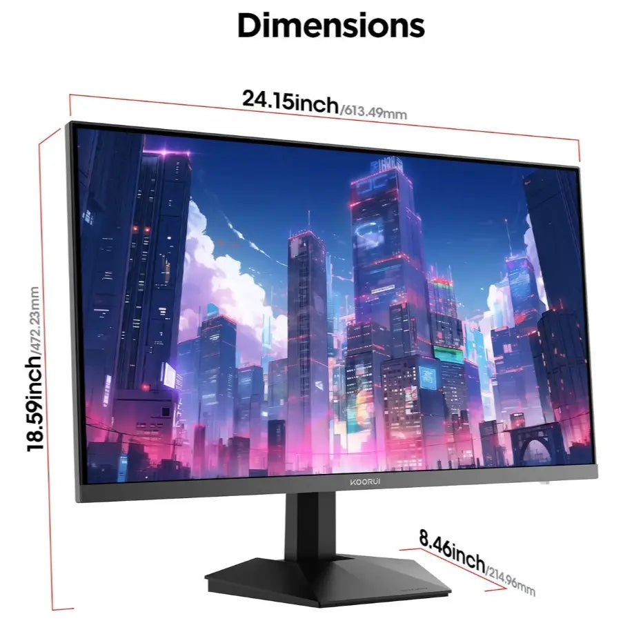 KOORUI G2721P Gaming Monitor, 27" QHD 2560x1440 IPS 200Hz, 1ms Response Time, HDR400, 90% DCI-P3, 2x HDMI 2.0 and DP 1.4