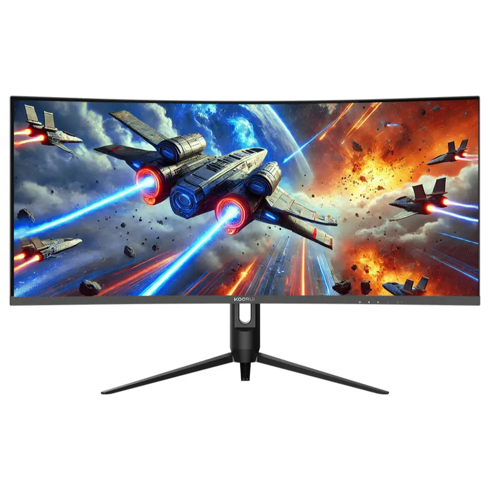 KOORUI G3441XC Curved Gaming Monitor, 34" UWQHD 240Hz 1ms MPRT VA 1500R, HDR400, AMD FreeSync Premium, 21:9, 95% DCI-P3, sRGB 125%, Adobe RGB 102%