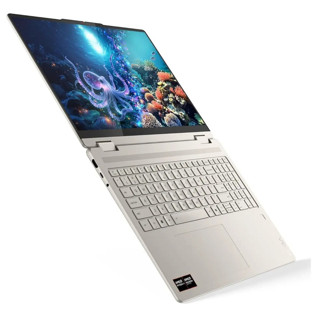 Lenovo Yoga 7 2-in-1 16AKP10 Laptop, AMD Ryzen AI 7 350, AMD Radeon 860M, 16" WUXGA IPS Touch, 16GB DDR5 RAM, 1TB NVMe SSD, Wi-Fi 7, Windows 11, Seashell