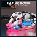 ATTACK SHARK G3PRO Wireless Gaming Mouse, PAW3311 25K DPI 1K Polling Rate, Tri-Mode 2.4GHz Bluetooth USB-C Wired, RGB Magnetic Charging Dock, 500mAh Battery, Red