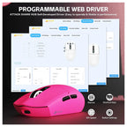 ATTACK SHARK G3PRO Wireless Gaming Mouse, PAW3311 25K DPI 1K Polling Rate, Tri-Mode 2.4GHz Bluetooth USB-C Wired, RGB Magnetic Charging Dock, 500mAh Battery, Red