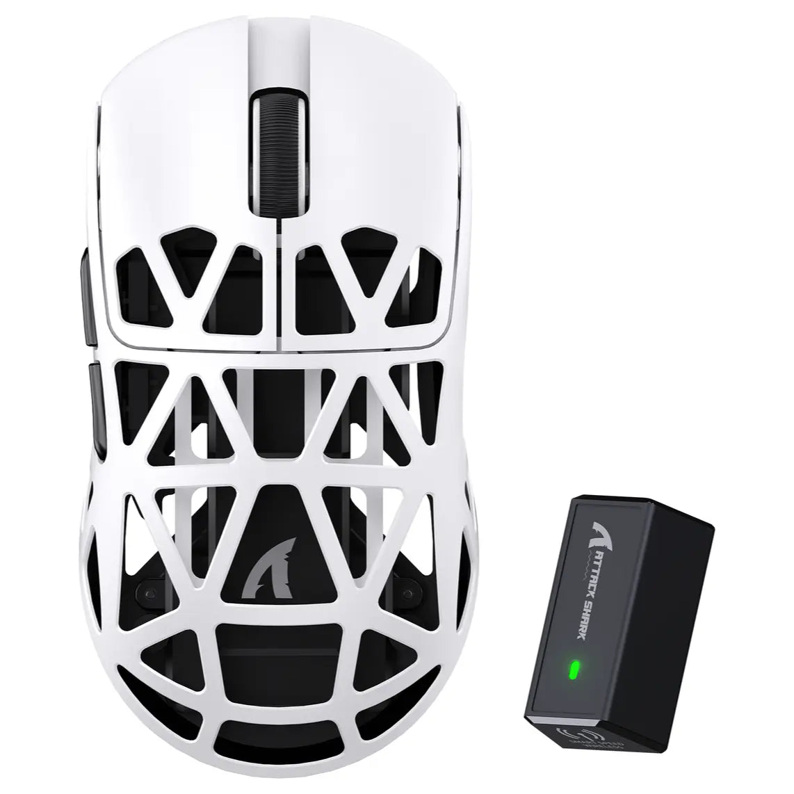 ATTACK SHARK R2 Magnesium Alloy PAW3950 Gaming Mouse, 45g Super Light, 42000 DPI, 8000Hz Wireless Polling Rate, Bluetooth 2.4G Wireless and Wired, White