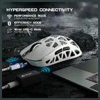ATTACK SHARK R2 Magnesium Alloy PAW3950 Gaming Mouse, 45g Super Light, 42000 DPI, 8000Hz Wireless Polling Rate, Bluetooth 2.4G Wireless and Wired, White