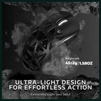 ATTACK SHARK R2 Magnesium Alloy PAW3950 Gaming Mouse, 45g Super Light, 42000 DPI, 8000Hz Wireless Polling Rate, Bluetooth 2.4G Wireless and Wired, Black
