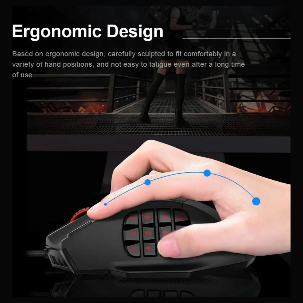 E-YOOSO X-39 Pro Gaming Mouse, 16400 DPI PAW3327 Sensor, RGB Lighting, 19 Programmable Buttons