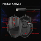 E-YOOSO X-39 Pro Gaming Mouse, 16400 DPI PAW3327 Sensor, RGB Lighting, 19 Programmable Buttons