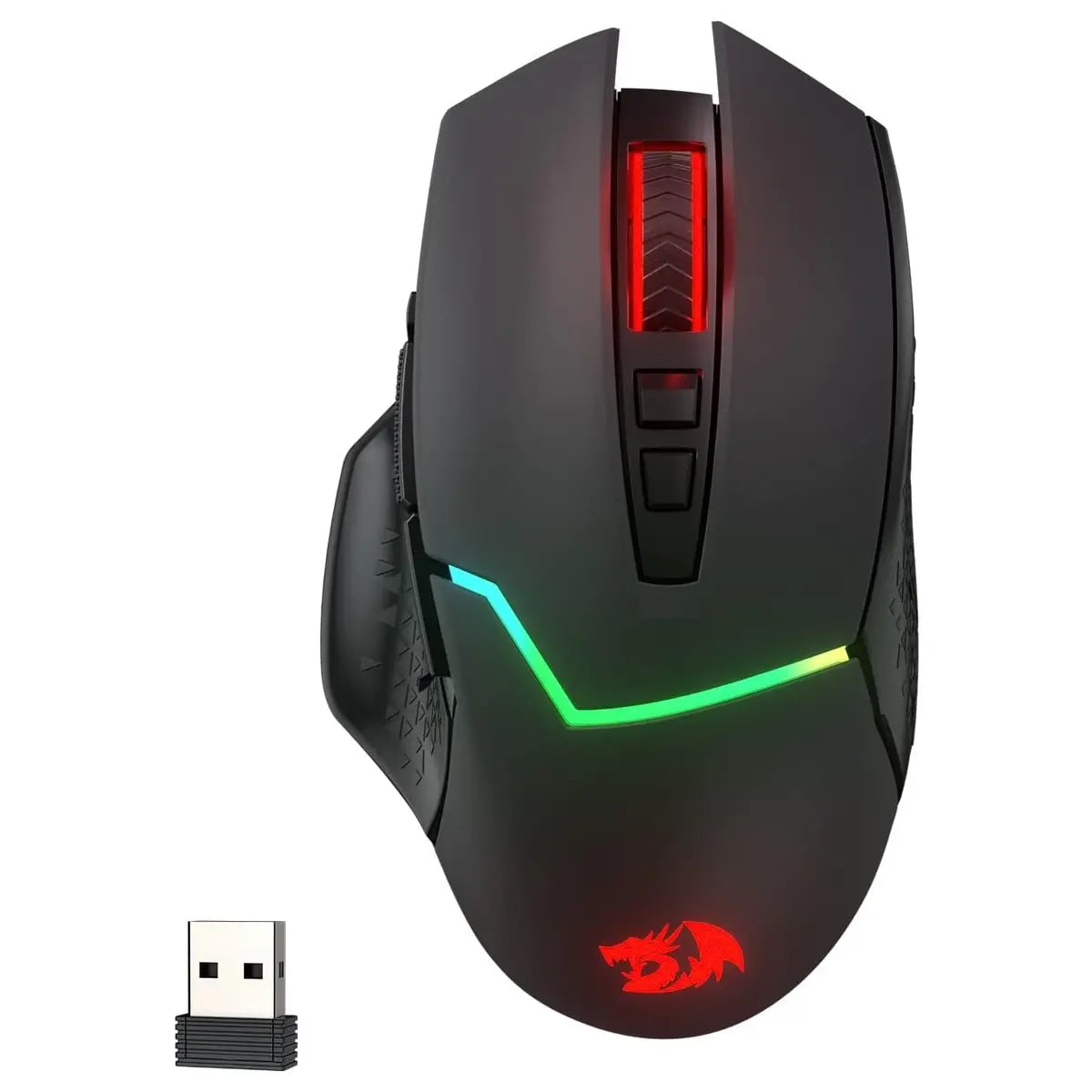 Redragon Mirage Pro M690-PRO Wireless Gaming Mouse, 8000 DPI, Wired and Wireless Dual Mode, 8 Programmable Buttons With Rapid Fire Key, PAW3104 Optical Pixart Sensor, 1000Hz Polling Rate