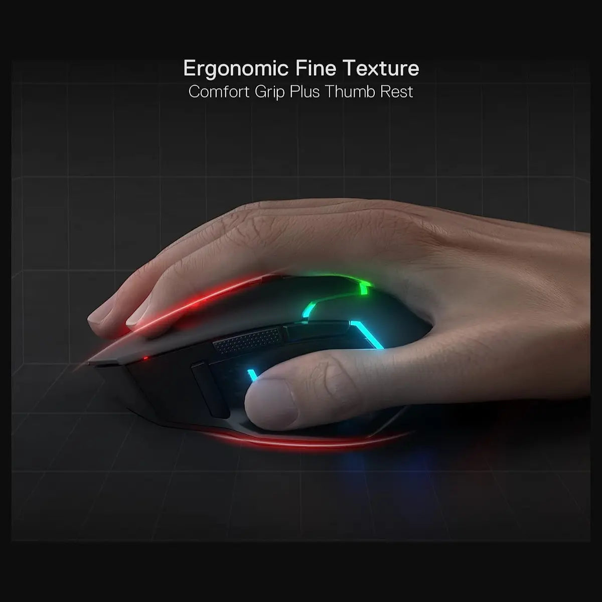 Redragon Mirage Pro M690-PRO Wireless Gaming Mouse, 8000 DPI, Wired and Wireless Dual Mode, 8 Programmable Buttons With Rapid Fire Key, PAW3104 Optical Pixart Sensor, 1000Hz Polling Rate