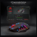 Redragon Mirage Pro M690-PRO Wireless Gaming Mouse, 8000 DPI, Wired and Wireless Dual Mode, 8 Programmable Buttons With Rapid Fire Key, PAW3104 Optical Pixart Sensor, 1000Hz Polling Rate