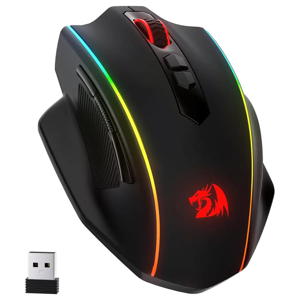 Redragon M686 Vampire Elite Wireless Gaming Mouse, 16000 DPI, Wired and Wireless Dual Mode, PAW3335 Optical Pixart Sensor, 1000Hz Polling Rate, 8 Programmable Keys, RGB Backlight
