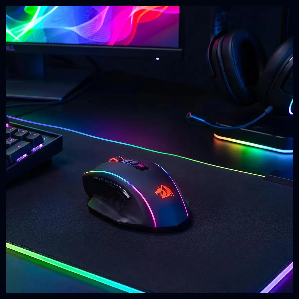 Redragon M686 Vampire Elite Wireless Gaming Mouse, 16000 DPI, Wired and Wireless Dual Mode, PAW3335 Optical Pixart Sensor, 1000Hz Polling Rate, 8 Programmable Keys, RGB Backlight