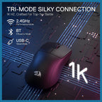 Redragon KING PRO M916 PRO 3-Mode Wireless Gaming Mouse, 26K DPI, 55G Ultra-Light, Ergonomic Natural Grip Build, 5 Programmable Buttons, M916-PRO-1K Black