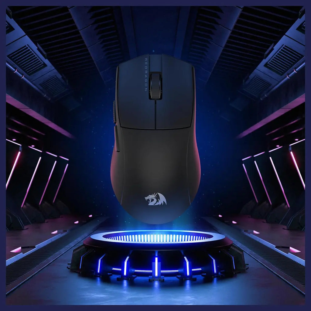 Redragon KING PRO M916 PRO 3-Mode Wireless Gaming Mouse, 26K DPI, 55G Ultra-Light, Ergonomic Natural Grip Build, 5 Programmable Buttons, M916-PRO-1K Black